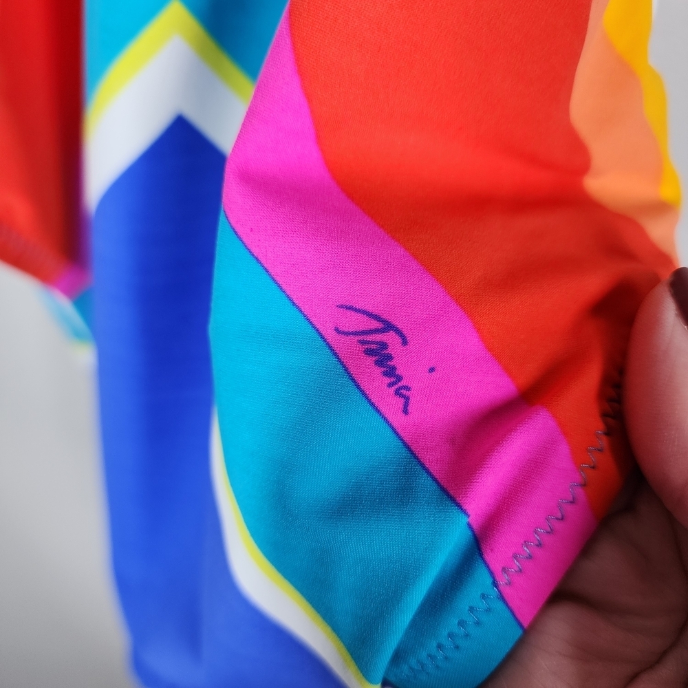 TRINA TURK ONE PIECE CHEVRON SWIM SUIT - Picture 6 of 10